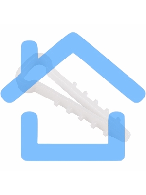 Дюбель-хомут нейлоновый прямоугольный Rexant 6-12 мм, белый, упаковка 100 шт.