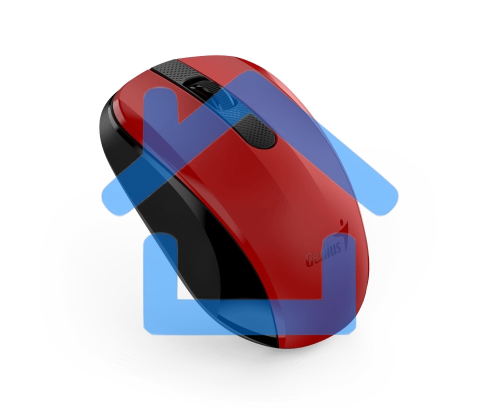 Мышь беспроводная Genius NX-8008S красный, 1200 dpi, радиоканал, USB, кнопки - 3