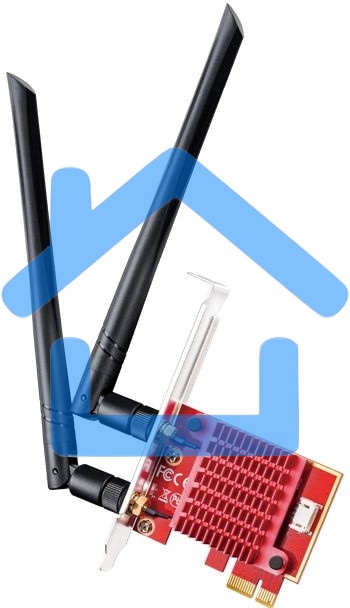 Сетевой адаптер Wi-Fi + Bluetooth Cudy WE3000S АХ5400 PCI Express (ант.внеш.съем) 2ант.