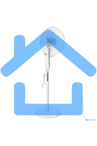 Вентилятор напольный DUX 7 лопастей, д/у управление, 50Вт белый 60-0221