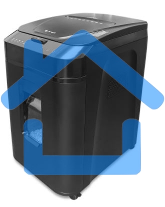 Шредер ГЕЛЕОС АП40-4, DIN P-4 (4 ур-нь секр.), фрагмент 3,9х12мм, АВТОПОДАЧА 170 лист (70г/м2), пл.карты/скрепки/скобы, 37 литров