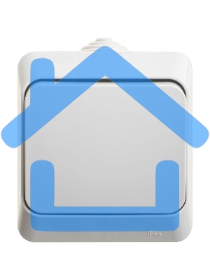 Переключатель 1-кл. ОП Этюд 10А IP44 сер. SchE BA10-046C