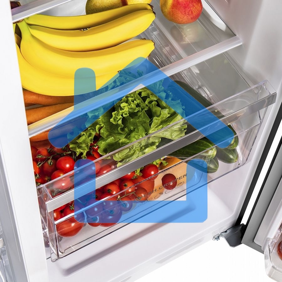 Холодильник Maunfeld MFF177NFSB черный глянц. двухкамерный 263/170л морозилка сбоку, No Frost, Side by Side