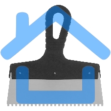 Шпатель из нержавеющей стали Сибртех 200 мм, зуб 4х4 мм, пластмассовая ручка 85456