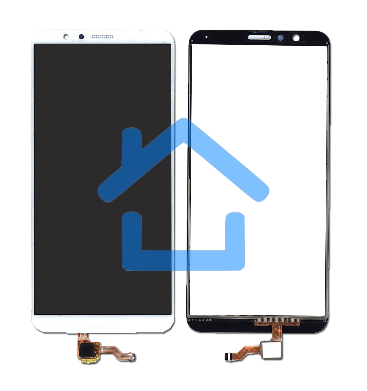 Сенсорное стекло (тачскрин) для Huawei Honor 7X, белое