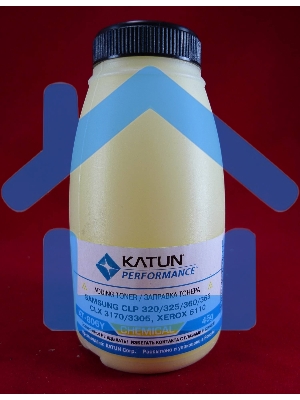 Тонер SAMSUNG CLP 320/325/360/365, CLX 3170/3305, Xerox 6110 yellow, химический (фл.45г.) Katun фас. Россия