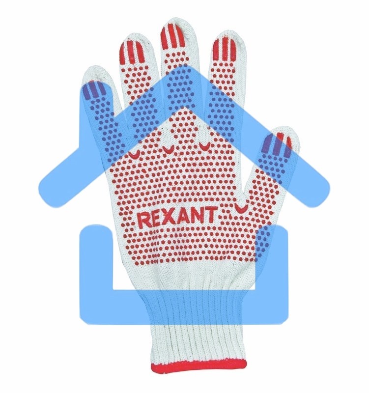 Перчатки х/б с покрытием ПВХ 5 нитей, 48-50 г Rexant