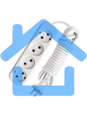 Удлинитель 4х5м без заземл. 10А IP20 Е-204 АБС-пл. ПВС 2х0.75 UNIVersal 9631969