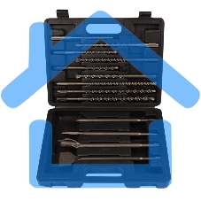 Набор буров и долот KRANZ SDS PLUS, 13 предметов