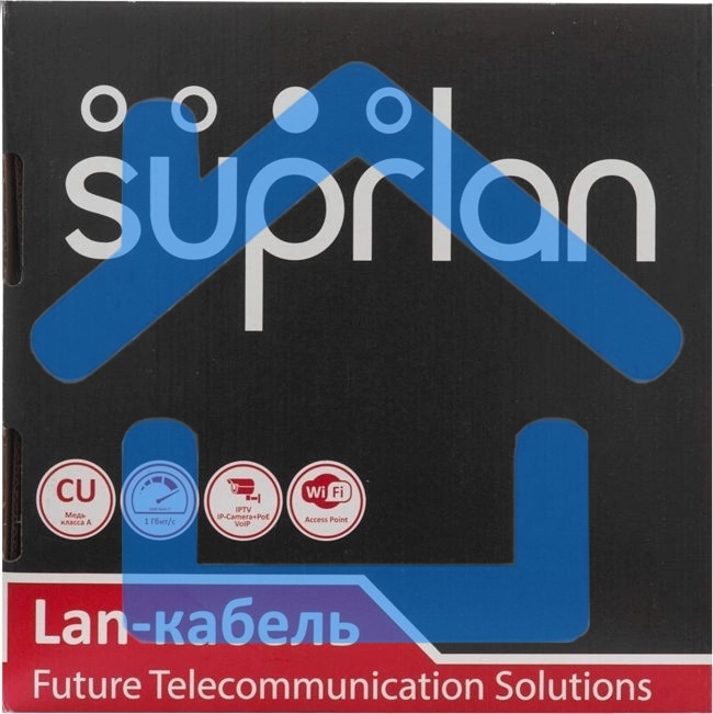Кабель витая пара U/UTP кат.5E 4х2х24AWG solid Cu PE Out. Premium 305м (м) SUPRLAN 01-0311-2