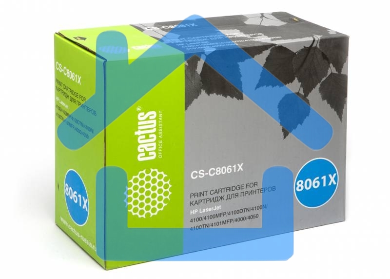 Картридж лазерный Cactus CS-C8061X черный (10000 стр.) для HP LJ 4100/ 4000/4050