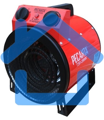 Тепловые пушки Ресанта ТЭП-2000К 67/1/7 Тепловая электрическая пушкакруглая, 220В, вентилятор/2000 Вт, 4 кг