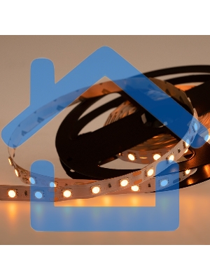 Лента светодиодная открытая, 10 мм, IP23, SMD 5050, 60 LED/m, 12 V, цвет свечения желтый