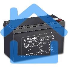 Батарея CROWN CBT-12-7.2 (напряжение 12В, емкость 7.2 А/Ч, разм 151х65х100 мм, вес 2,1 кг, тип клеммы - F2, 5 лет)