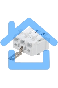 Клемма пружинная соединительная КСП 3-полюсная с заземлением и с монтажными ножками (100 шт./уп.) Rexant