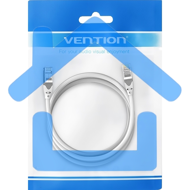 Патч-корд Vention прямой SFTP cat.6A, RJ45 - 0,5м. Серый