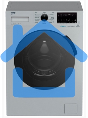 Стиральная машина Beko WSPE7H616S cеребристый, загрузка фронтальная 7,5 кг, 1200 об/мин., класс: А