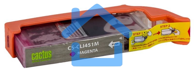 Картридж струйный Cactus CS-CLI451M пурпурный (10.2 мл) для Canon MG 6340/5440/IP7240