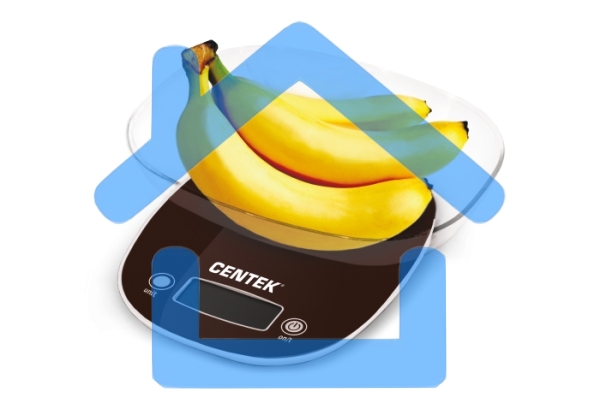 Весы кухонные Centek CT-2456 (шоколад) электр., max 7кг(!!!), шаг 1г, большая съемная чаша, дисплей