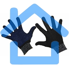 Перчатки нейлоновые с частичным покрытием ладони и пальцев 