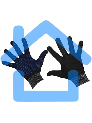 Перчатки нейлоновые с частичным покрытием ладони и пальцев 