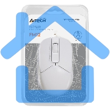 Мышь проводная A4Tech Fstyler FM12S белый, 1200 dpi, USB, кнопки - 3