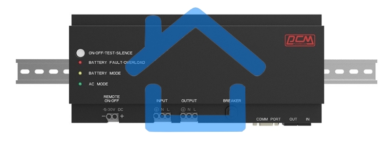 Источник бесперебойного питания Powercom DRU 850VA/510W, DIN Rail, 230V, RS-232, 2 year warranty (1114019)
