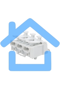 Клемма пружинная соединительная КСП 3-полюсная с заземлением и с монтажными ножками (100 шт./уп.) Rexant