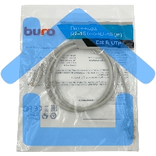 Патч-корд Buro UTP 4 пары cat6 CCA molded 1м серый RJ-45 (m)-RJ-45 (m)