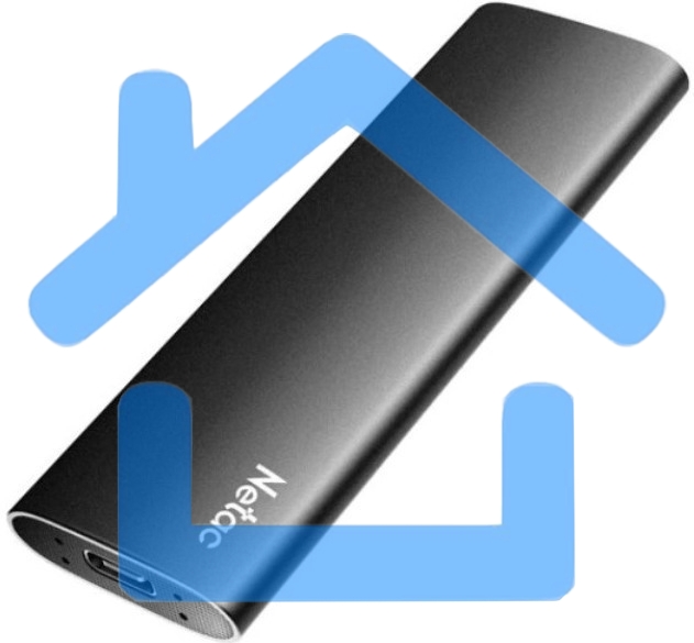 Накопитель SSD External Netac 2.0Tb Z SLIM <NT01ZSLIM-002T-32BK> (USB3.2, up to 520/480MBs, 100х29.5х9mm, Black)