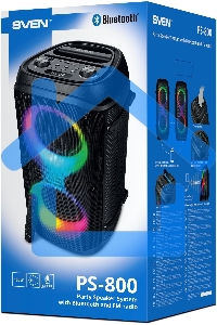 Колонка портативная Sven PS-800 черный 100W 2.0 BT 10м 4400mAh