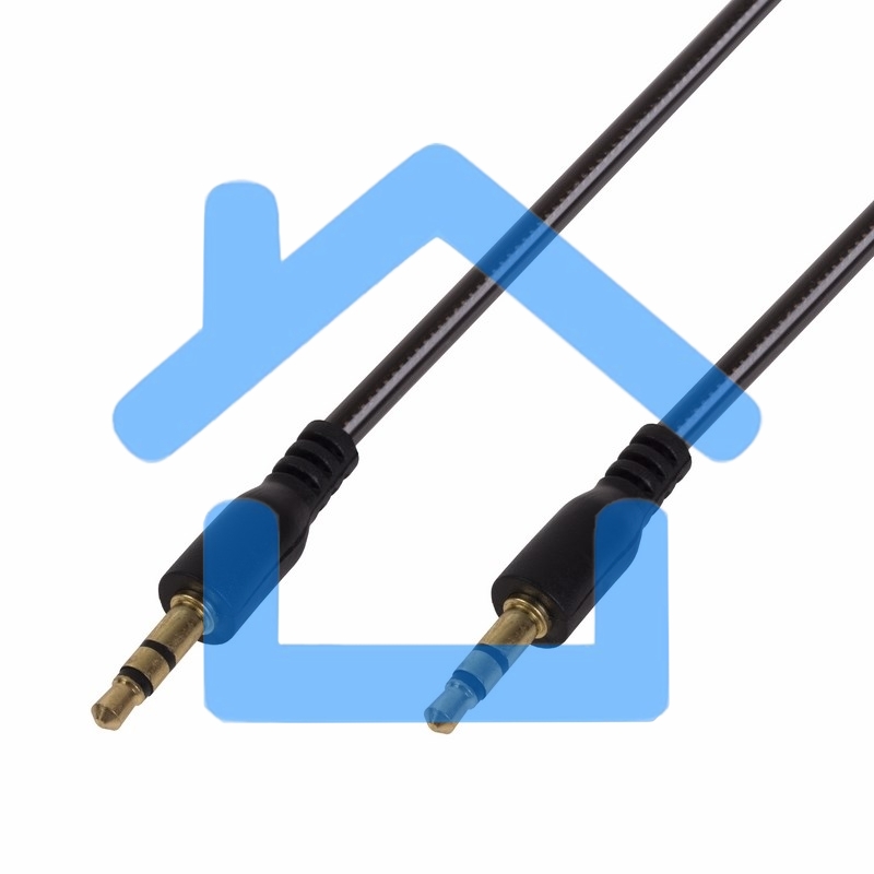 Аудиокабель AUX Rexant 3.5 мм гелевый 1 м черный