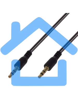 Аудиокабель AUX Rexant 3.5 мм гелевый 1 м черный