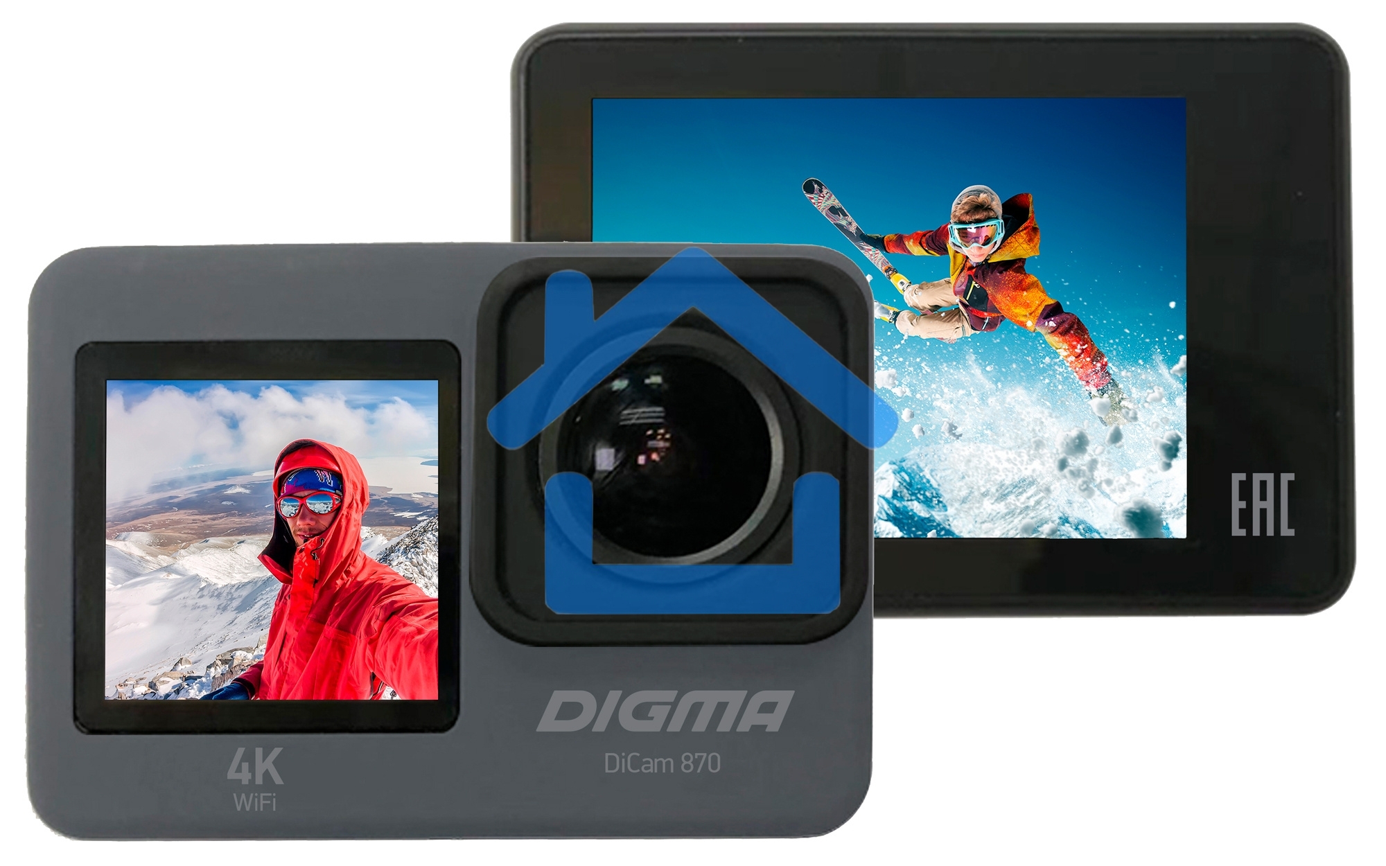 Экшн-камера Digma DiCam 870 серый