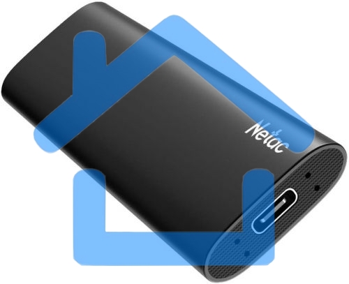 Накопитель SSD External Netac 2.0Tb Z SLIM <NT01ZSLIM-002T-32BK> (USB3.2, up to 520/480MBs, 100х29.5х9mm, Black)