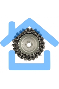 Щетка Matrix для УШМ, 100 мм, М14, Чашка, крученая проволока 0,35 мм