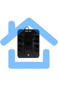 Источник бесперебойного питания SMARTWATT UPS SAFE PRO 800, 800/480 ВА/Вт, напольный/настенный, линейно-интерактивный, LED индикация, Shuko CEE7/4 - 8 шт. (4 шт. с резервным питанием, 4 шт. - сетевой фильтр)