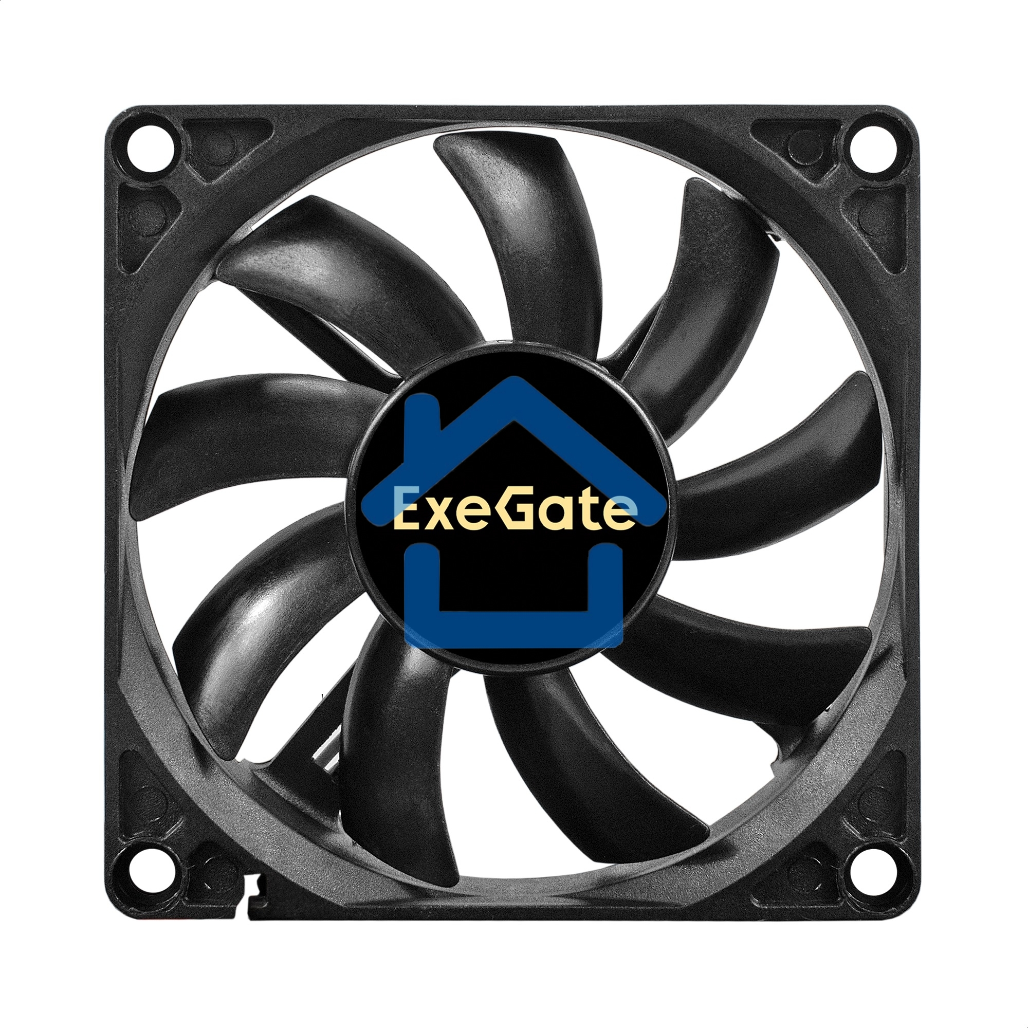 Вентилятор для корпуса ExeGate EX08015B3P черный, 80 мм, 2000 об/мин, 21 дБ, 3 pin