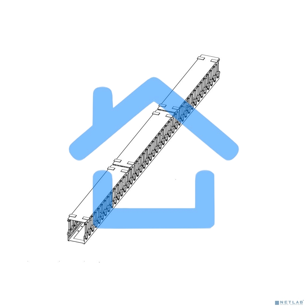 Вертикальный кабельный органайзер с пластиковыми пальцами 42U для шкафов ШТК-СП