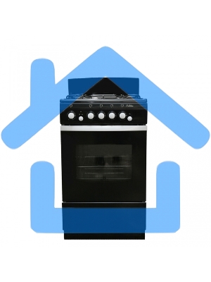 Плита газовая De Luxe 5040.36Г (КР) черный, конфорок 4 шт, духовка 43 л, 50 см x 85 см x 50 см