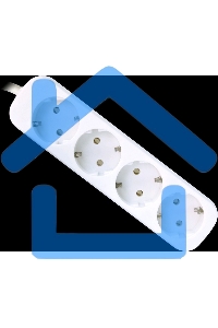 Удлинитель Defender E430 белый 3.0 м, 4 розетки 