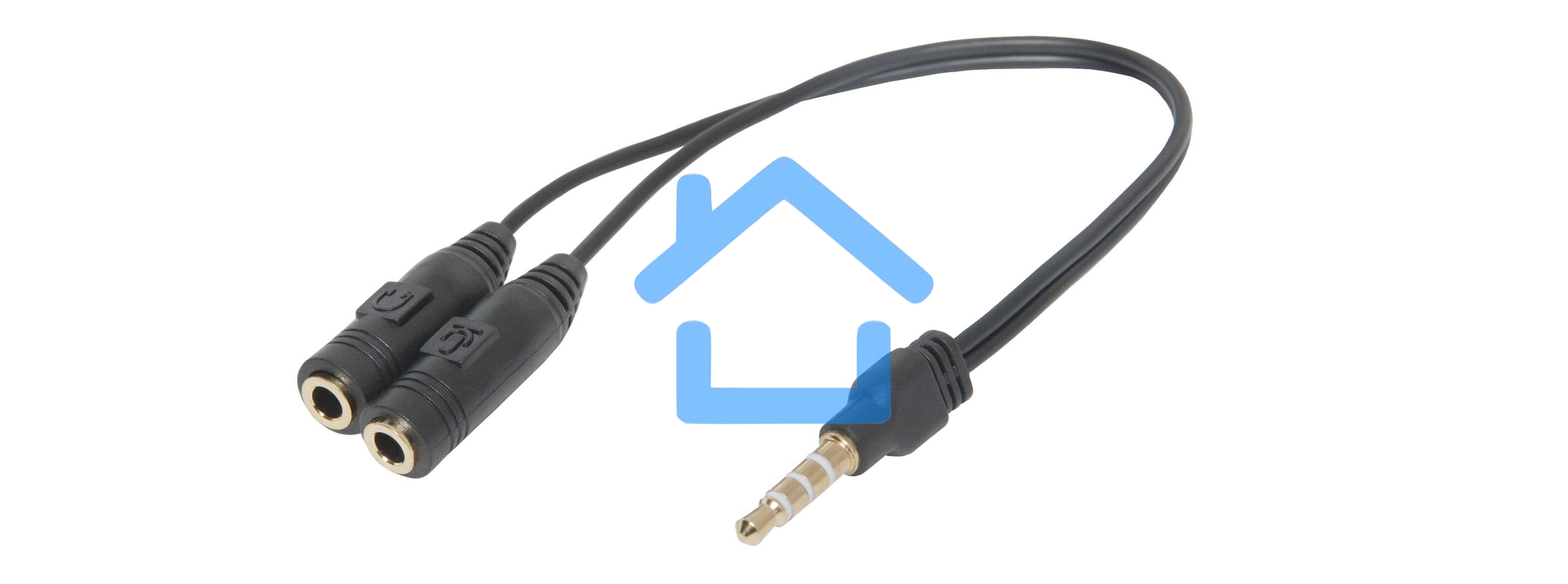 Переходник Defender Headset Jack 2*3.5jack - 3.5 4pin jack 0,15м