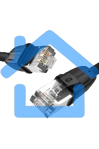 Патч-корд GCR PROF кат.8 ethernet 30.0m F/FTP, RJ45, CU, 26 AWG, литой, прямой, черный, экранированные коннекторы, GCR-52354
