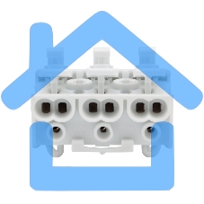 Клемма пружинная соединительная КСП 3-полюсная с заземлением и с монтажными ножками (100 шт./уп.) Rexant