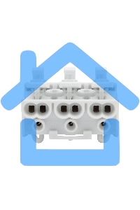 Клемма пружинная соединительная КСП 3-полюсная с заземлением и с монтажными ножками (100 шт./уп.) Rexant