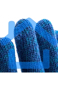 Перчатки трикотажные усиленные, гелевое ПВХ-покрытие, 7 класс, синие, Россия Сибртех