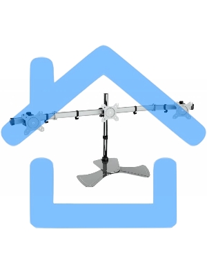 Кронштейн для мониторов Cactus CS-VM-MP330S-AL серебристый 15