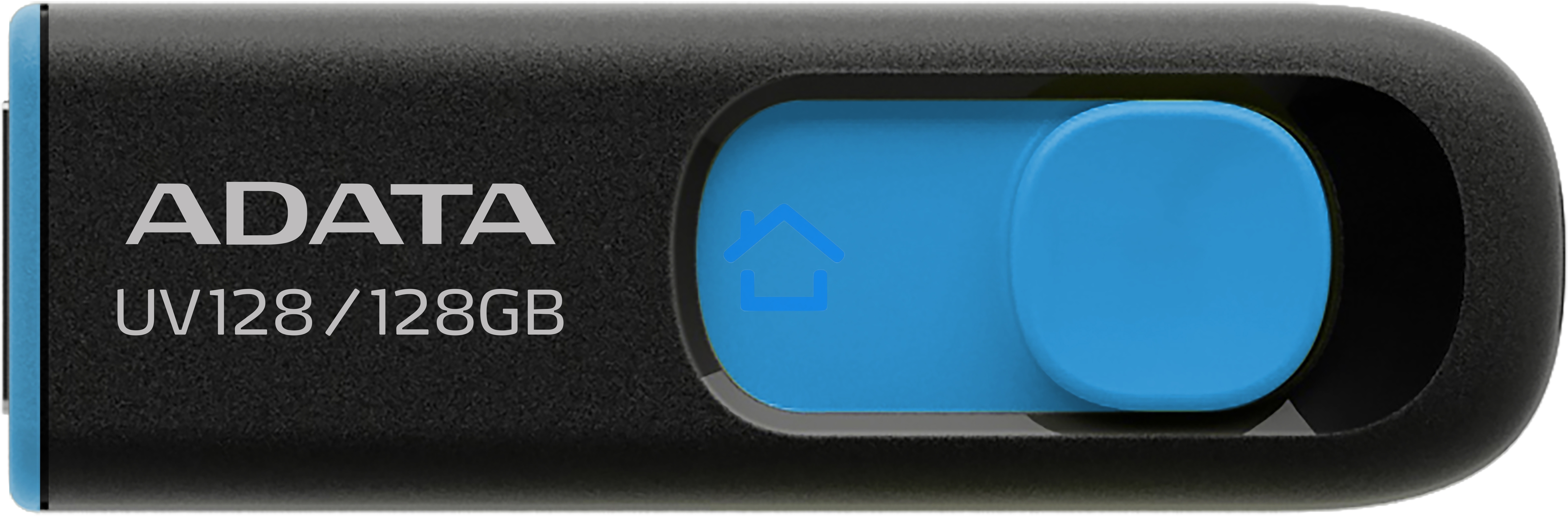 Флешка USB ADATA UV128 (AUV128-128G-RBE), 128Gb, USB 3.0, R/W 100/30, черный/синий