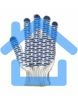 Перчатки Rexant 09-0201 х/б с покрытием ПВХ (