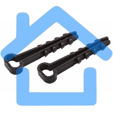 Дюбель-хомут нейлоновый прямоугольный PROconnect 5-10 мм, черный, упаковка 100 шт.